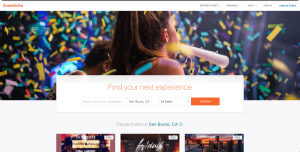 Eventbrite Home Page Before Redesign