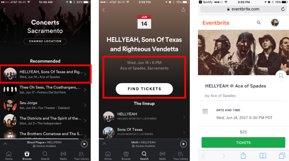 eventbrite spotify