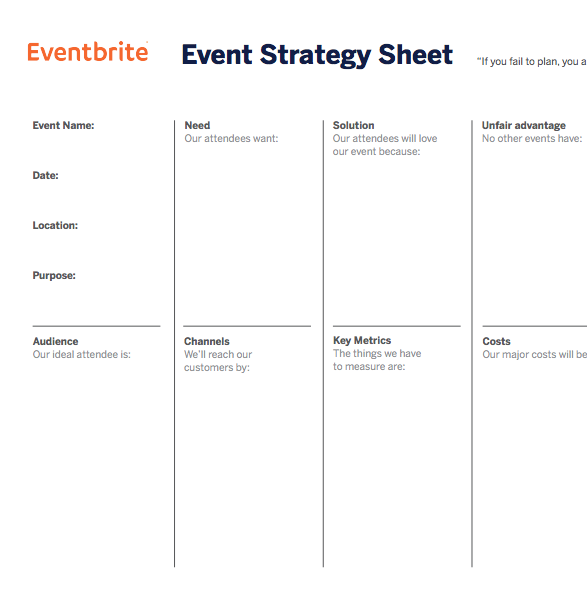 Get started on 2017 with our event strategy template Eventbrite