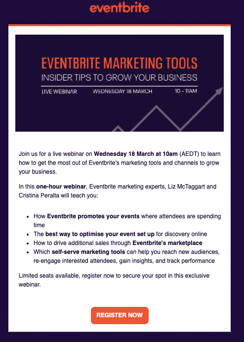 creating an event on eventbrite