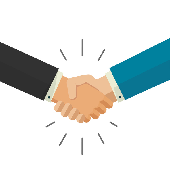 Shaking hands