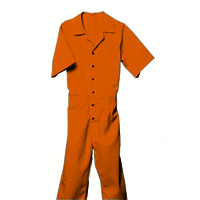 short orange jumpsuit
