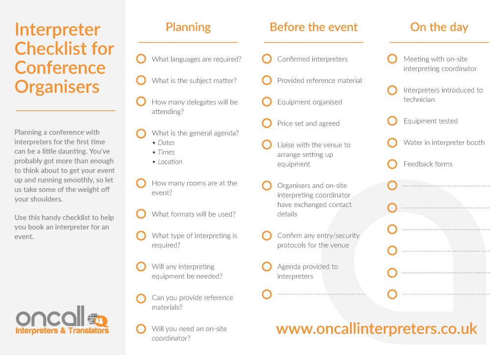 The Ultimate Interpreter Checklist For Conference Organisers